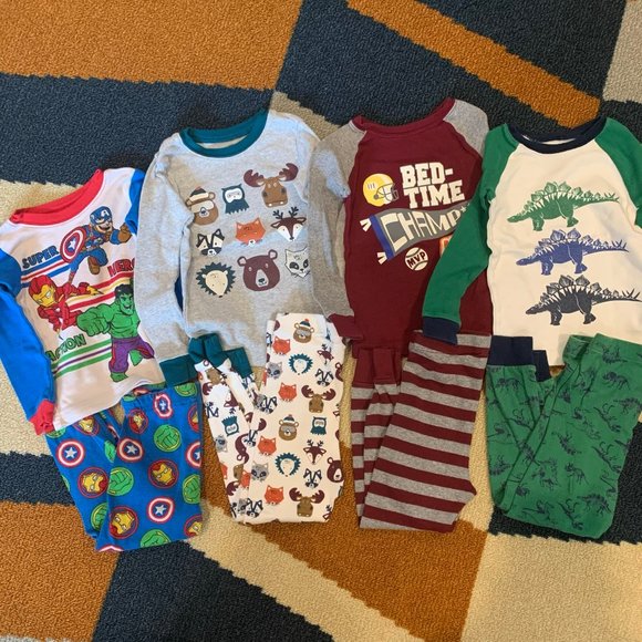 Toddler Boy Assorted Items Lot Pajamas Size 3T